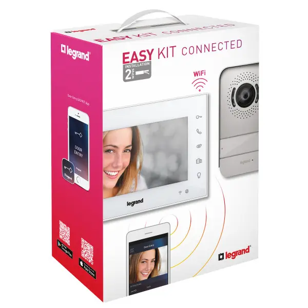 [EDT-P0906] PORTIER VISIOPHONE Easy kit CONNECTE BLANC ECRAN 7"- LEGRAND