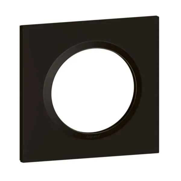 PLAQUE CARRÉE DOOXIE 1 POSTE FINITION NOIR EFFET VELOURS