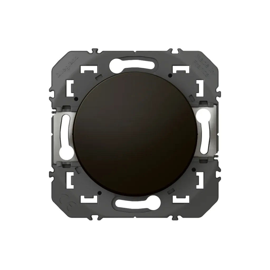 POUSSOIR SIMPLE DOOXIE 6A 250V~ FINITION NOIR MAT